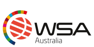 WSA Australia logo with colorful circle design.